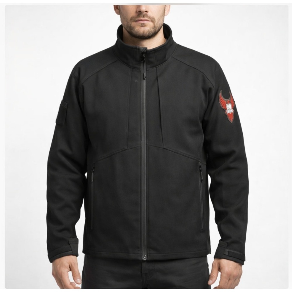 5.11 Tactical Series‎ Softshell Jacket Black Full Zip Mens Large Phoenix Patch
